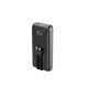 GEMBIRD POWERBANK 20000mAh, 20W FAST CHARGING, LCD DISPLAY, INTEGRATED CABLES, BLACK