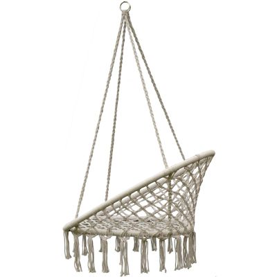 18. OPENWORK HAMMOCK HANGING CHAIR STORK'S NEST 80x60CM ECRU