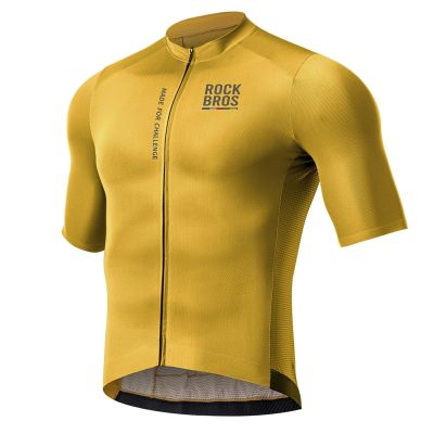 Rockbros 15120014025 ROAD TO SKY men's cycling jersey short sleeve L - yellow
