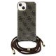 2. Guess Crossbody Cord 4G Print case for iPhone 15 / 14 / 13 - brown