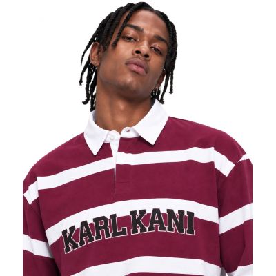 6. Karl Kani sweatshirt college stripe boxy rugby shirt PD00016483