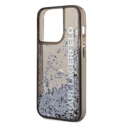 5. Karl Lagerfeld Liquid Glitter Elong case for iPhone 14 Pro Max - black