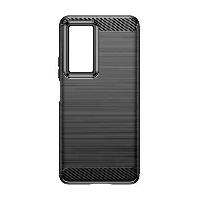 6. Carbon Case for Xiaomi Poco F4 5G flexible silicone carbon cover black