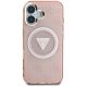 3. Guess IML Metal Glitter 4G Circle Triangle MagSafe case for iPhone 16 - pink