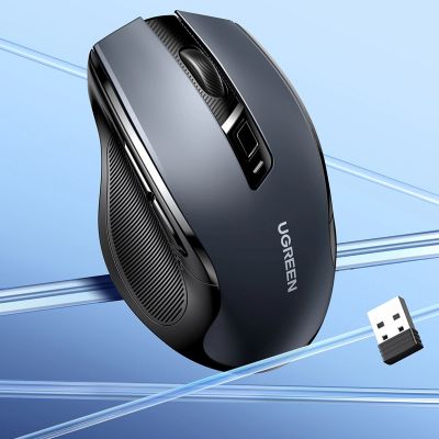 4. Ugreen MU006 Wireless USB 2.4GHz 4000 DPI Optical Mouse - Black