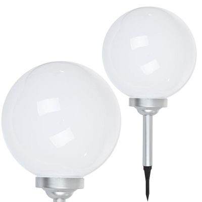 SOLAR LAMP MILK GLOBE 30x62CM