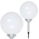 SOLAR LAMP MILK GLOBE 30x62CM