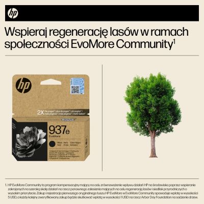 2. HP Original Black Ink Cartridge 937e EvoMore