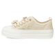 3. Women's mesh sneakers on the platform, beige, Filippo DTN7855