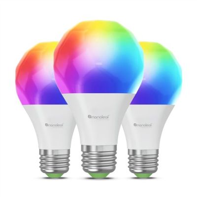 3. NANOLEAF ESSENTIALS Smart Bluetooth Bulbs A60 E27 Matter 9W 806LM Color RGBCW 2700-6500K (NF080B02-3A19E) 3 pcs