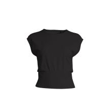 CASALL Seamless Graphical Rib Tee black
