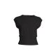 CASALL Seamless Graphical Rib Tee black