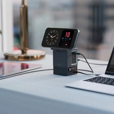 10. SBS Power Dock 6-in-1 with MagSafe, Stand, and USB-C Cables 65W – Black