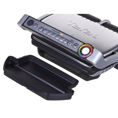 10. Tefal OptiGrill GC712D34 Grill (tabletop – closed; 2000 W; inox colour)