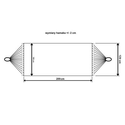 24. GARDEN HAMMOCK FOR 2 PEOPLE 200X150CM WITH SPREADER BAR AND FRINGE MIAMI NATURA JUNGLE