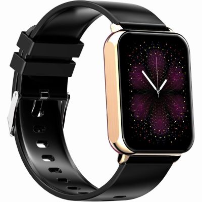 9. Smartwatch Gravity Rose Gold Black 2 Straps GT17-5