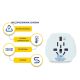 5. TRAVEL BLUE Universal Travel Adapter WORLD -> SCHUKO, 2 pcs.
