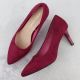 14. Women's fuchsia suede pumps, Sergio Leone 1336