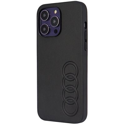 3. Audi Synthetic Leather iPhone 14 Pro Max 6.7" black/black hardcase AU-TPUPPCIP14PM-TT/D1-BK