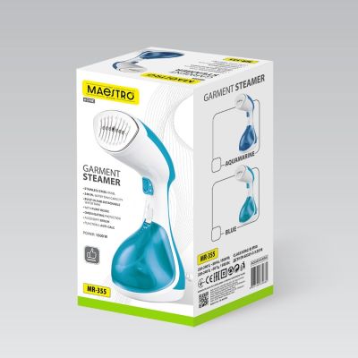 3. 1500W Maestro MR-355-AQUAMARINE Garment Steamer
