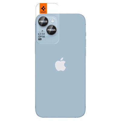 13. Spigen Glas.tR EZ Fit Optik Camera Protector for iPhone 14 / Plus / 15 / Plus - Black 2 pcs.