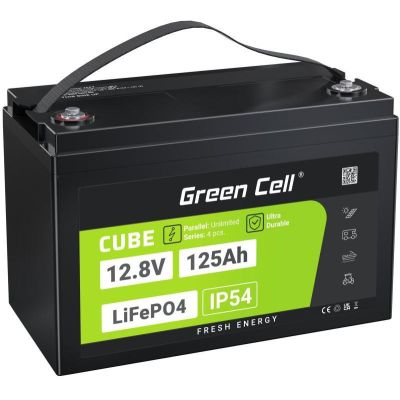 27. Green Cell CUBE LiFePO4 battery 125Ah 12V/12.8V 1600Wh LFPGC12V125AH