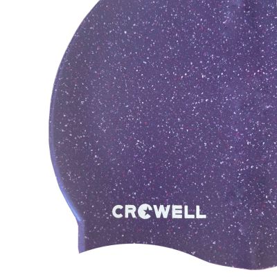 6. Crowell Recycling Pearl Silicone Swim Cap, Purple, Color 4