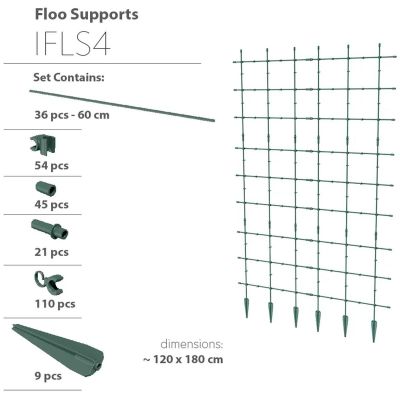 12. FLOO SUPPORTS PLANT SUPPORT 120x180CM FOREST GREEN