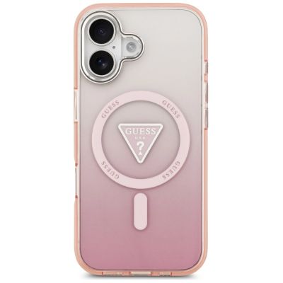 3. Guess IML Gradient Triangle Logo MagSafe Case for iPhone 17 - Pink