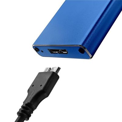 7. QOLTEC M.2 SSD CASE | SATA | NGFF | USB 3.0 | SUPER SPEED 5GB/S | 2TB | BLUE