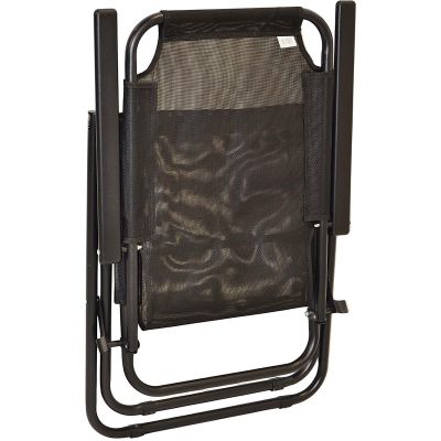 6. CAMPING CHAIR WITH ARMRESTS 61x66x65-108CM FOLDING BLACK ENERO CAMP