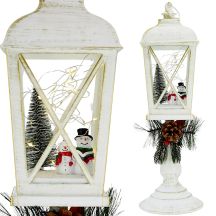 DECORATIVE LANTERN height: 48CM - SNOWMAN
