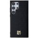 3. DKNY Leather Pattern Metal Logo MagSafe case for Samsung Galaxy S24 Ultra - black