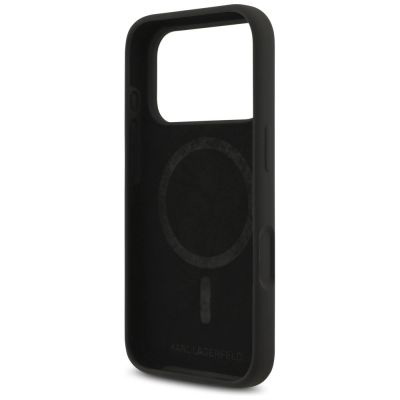 7. Karl Lagerfeld Silicone Karl&Choupette Ring MagSafe Case for iPhone 18 Pro Max / iPhone 17 Pro Max - Black