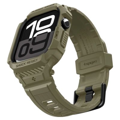 7. Spigen Rugged Armor Pro Strap for Apple Watch 46mm - Green