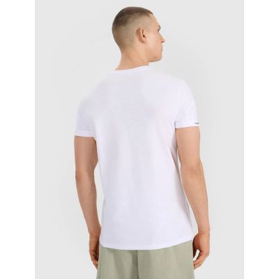 2. Men's regular plain T-shirt 4F 4FRSS25TTSHM3041-10S