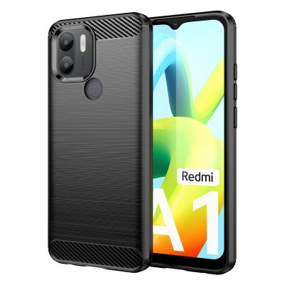 2. Carbon Case case for Xiaomi Redmi A1+ flexible silicone carbon cover black