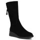 7. Women's leather high wedge ankle boots, black Filippo DBT7210