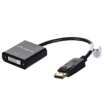 Lanberg AD-0007-BK Adapter (DisplayPort M - DVI-D F; 0.10m; black)