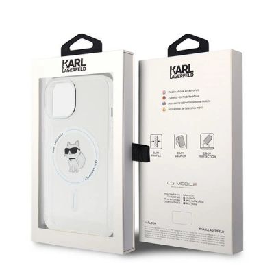 8. Karl Lagerfeld IML Choupette MagSafe case for iPhone 15 - transparent
