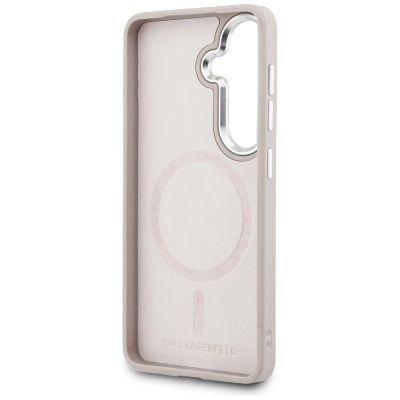 7. Karl Lagerfeld Embossed Ring RSG Logo MagSafe Case for Samsung Galaxy S26+ - Pink
