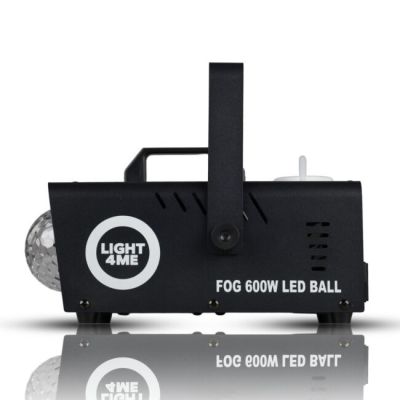 6. LIGHT4ME FOG 600W LED BALL - Smoke/fog machine, backlit smoke effect/disco ball, wireless remote control