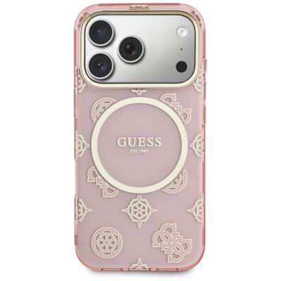 3. Guess IML Peony Dot MagSafe case for iPhone 17 Pro - pink