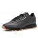 8. Men’s Leather Sneakers Reebok Classic Leather, Black Sports Shoes (GY0954/100008493)