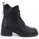 2. Vinceza 86444 Women’s Black Leather Ankle Boots