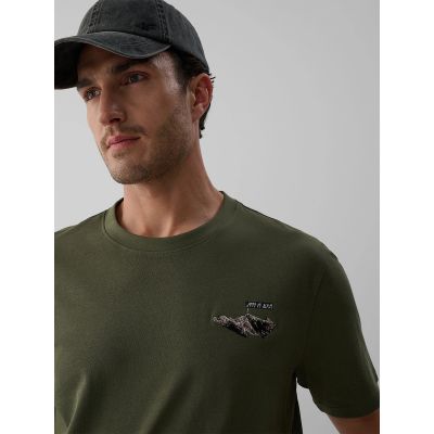 3. Men's regular printed T-shirt 4F 4FKAW26TTSHM4477-043S