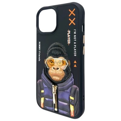7. Nimmy Cool&Cute 2.0 Monkey case for iPhone 15 - black