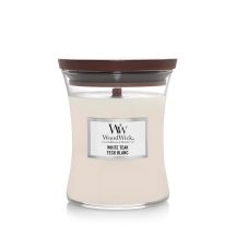 Medium candle WHITE TEAK WOODWICK