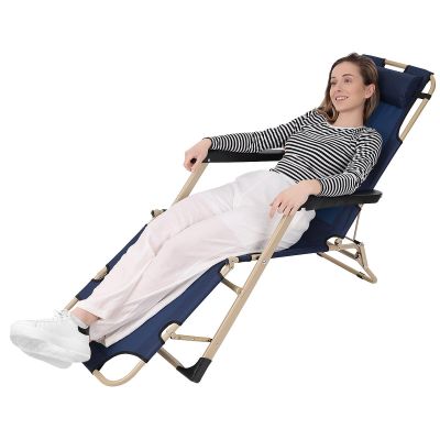 2. GARDA MULTI-POSITION TRAVEL CHAIR WITH HEADREST NAVY BLUE - BEIGE
