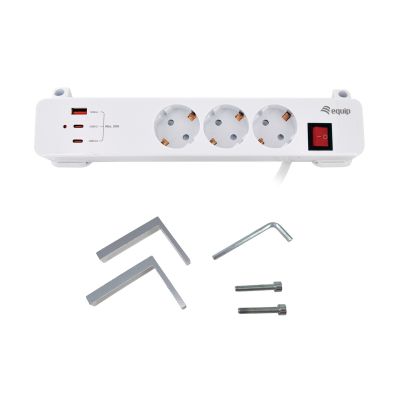 6. Equip 245556 2 m power strip 3 x network sockets Indoor White